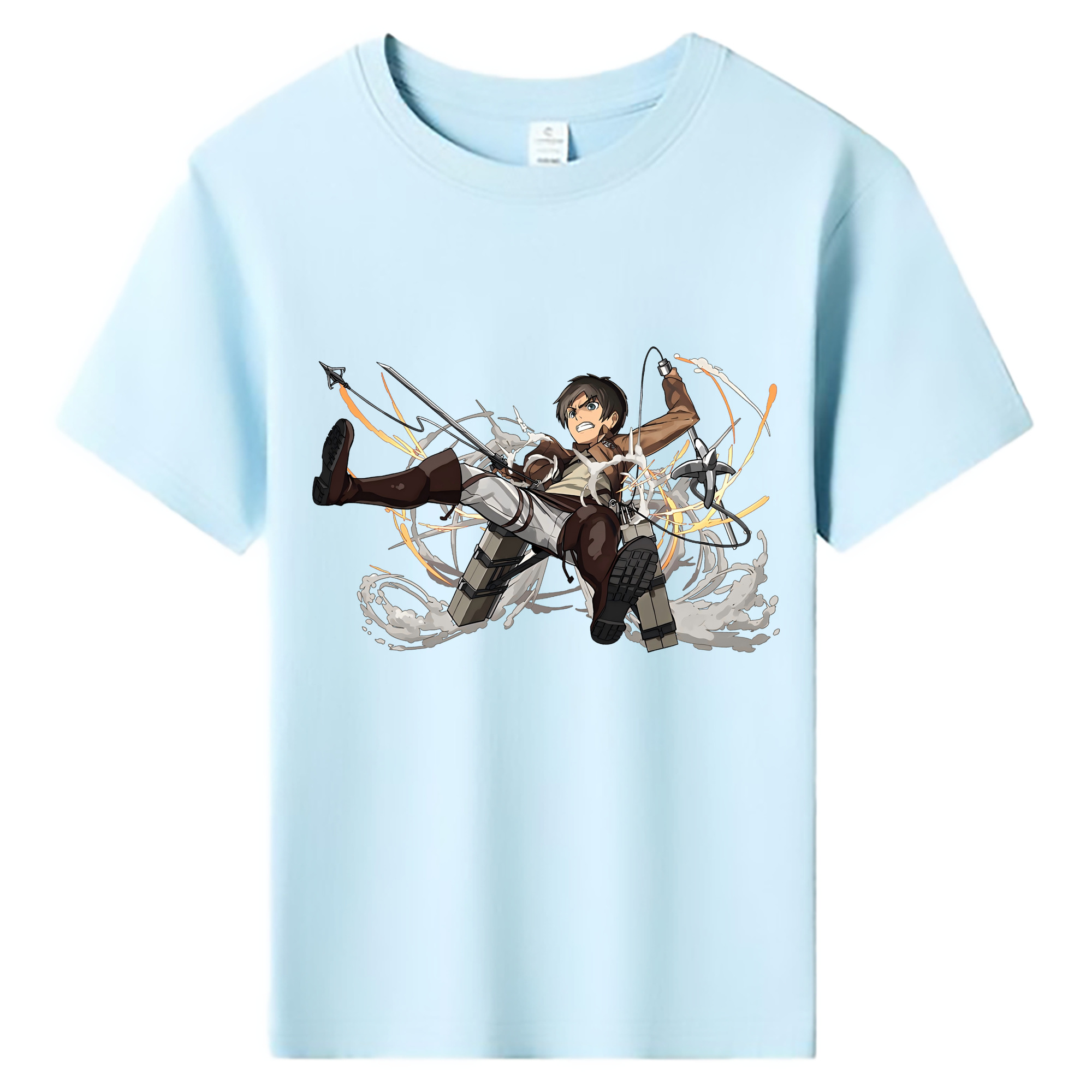 （画像用） 進撃の巨人 エレン･イェーガー Attack on Titan Eren Jäger 綿100％キッズTシャツ（フロントプリント）
